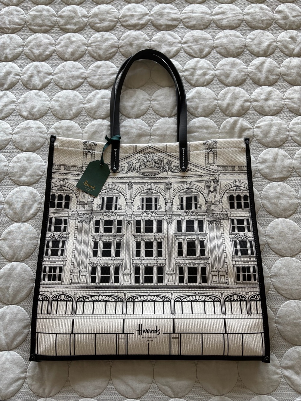 NWT Harrods Knightsbridge London Building Shopper Tote - MSRP $80+$30 S/H to US